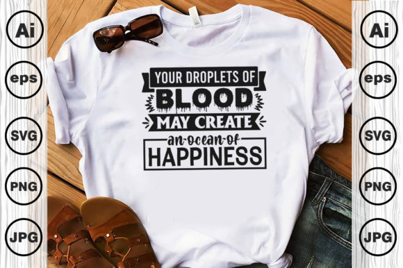 Blood Donate SVG Quote Typography