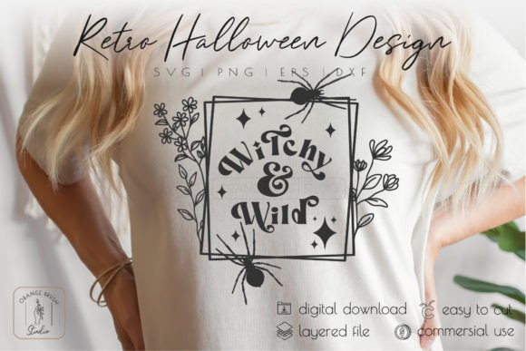 Boho Witch SVG Quote Retro Halloween