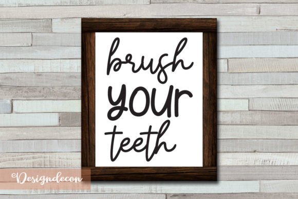 Brush Your Teeth Quote Lettering SVG: Crafts & Graphics for Local Branding