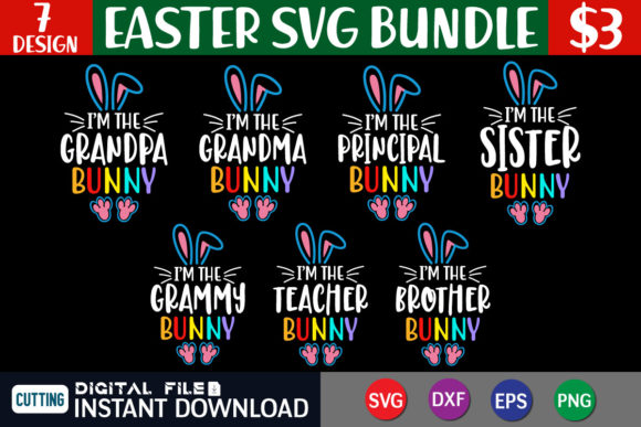 Easter Bunny SVG Bundle, Bunny SVG Quote
