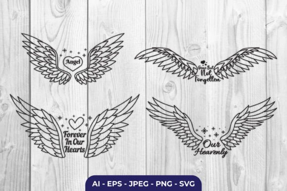 Memorial Wings Quote Decal SVG: Crafts & Graphics for Meaningful Handmade Products