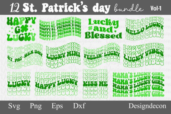 Retro St. Patrick’s Day Quote Bundle SVG: Graphics for Crafts & Campaigns